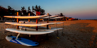 Foehr Wyk Surfschule S�dstrand Sonnenuntergang