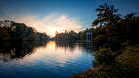 Nymphenburger Park Monopteros Sonnenuntergang Herbst